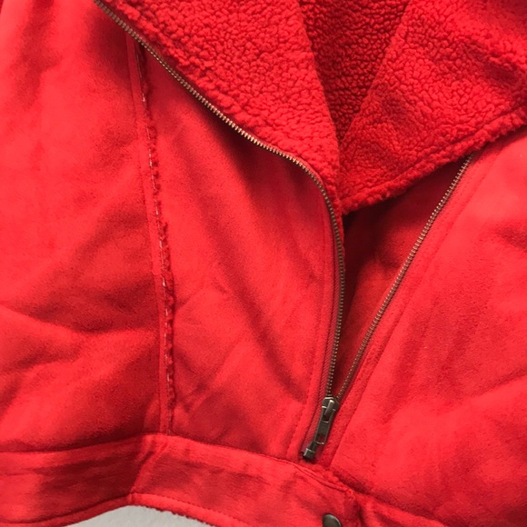 The Fifth Label Faux-Fur Moto Jacket Red 40181051 - Picture 5 of 8